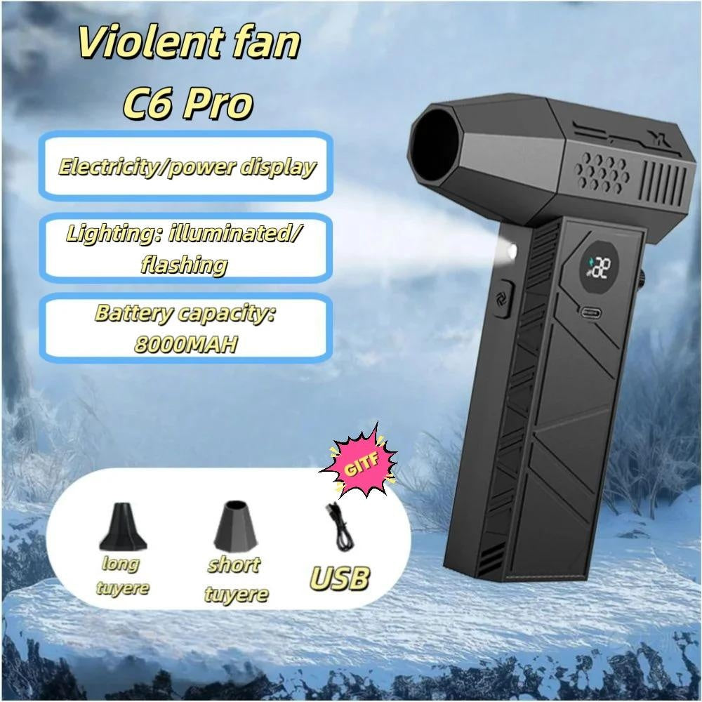 650000 RPM High Speed Turbo Air Blower 65M/S Handheld Vacuum Cleaner for Car Dust Blowing Portable Radiator Wand Multifunctional Cleaning Tool