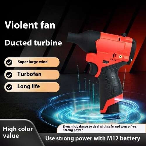 Brushless Jet Blower 160000 RPM with Control 12V Battery Electric Air Duster Hard Water Stain Removal Atomization Nozzle Tip Ultra Blaster Tire Foam Spin Scrubber Function Rim Finish Nano Coating Agent High Pressure Ideal for Cleaning