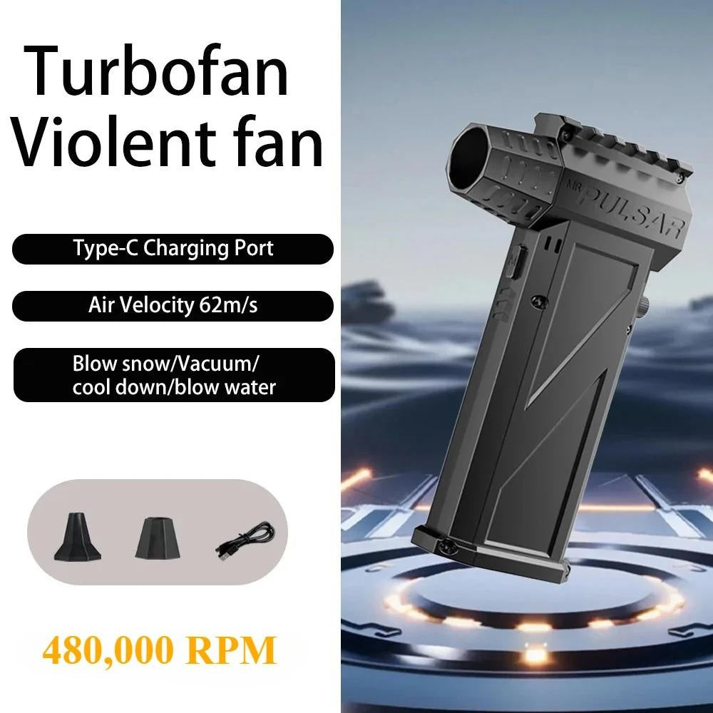 Powerful Air Blower 480000 RPM 62m/s Brushless Motor Turbo Fan 10000mAh Handheld Paint Sprayer Drill Brush Hyper Foaming Car Wash Soap