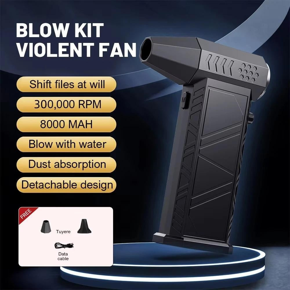 X9 Turbo Fan 300000 RPM Supercharging Air Blower with 8000mAh Battery Dust Removal Vacuuming Portable Tool for PC Keyboard & Interior stuff handheld paint sprayer car wash set kit multipurpose foam cleaner brush cleaning versatile gutter soap