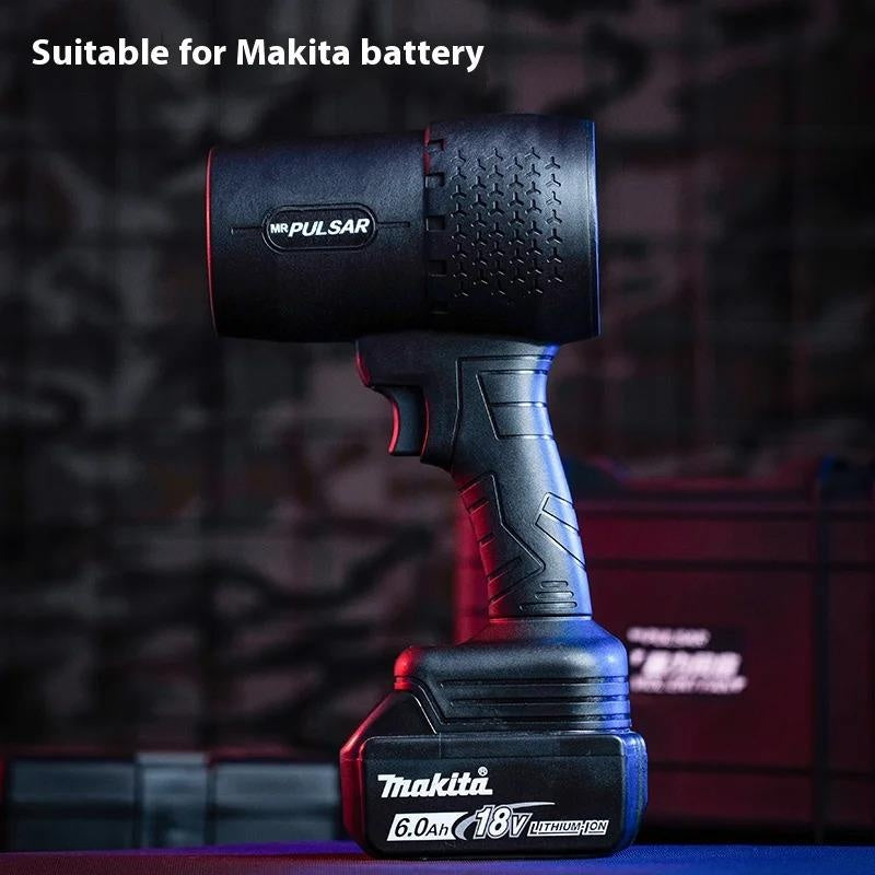 Turbojet Blower 160000 RPM Handheld Wind Speed 140m/s Electric Spin Scrubber with Function Nozzle for Hard Water Stain Removal RV Radiator Gutter Cleaning Hand Vacuum Tool