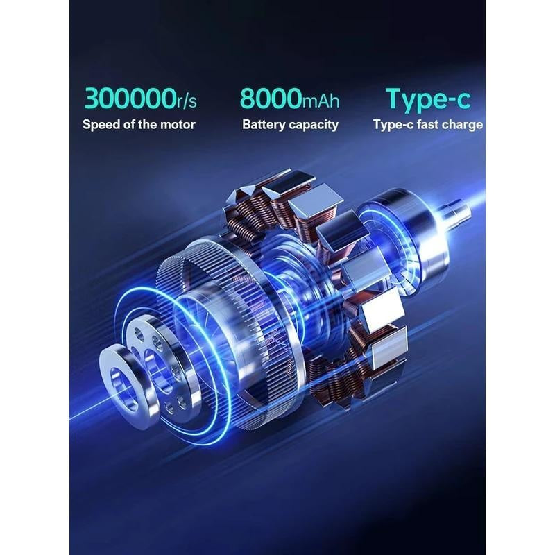 X9 Turbo Fan 300000 RPM Supercharging Air Blower with 8000mAh Battery Dust Removal Vacuuming Portable Tool for PC Keyboard & Interior stuff handheld paint sprayer car wash set kit multipurpose foam cleaner brush cleaning versatile gutter soap