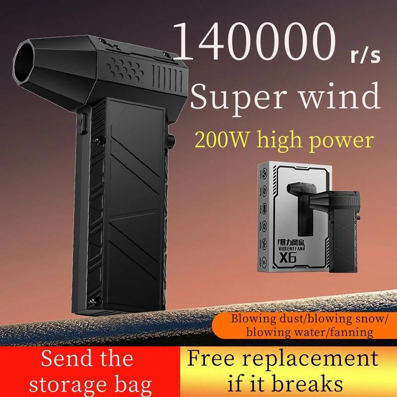 Mini Turbo Violent Jet Power Blower Speed Pipe Fan 200000 RPM Performance Brushless Motor electric spin scrubber function nozzle hard water stain remover car home wheel brush wash sprayer nano coating agent high pressure interior leather seat set