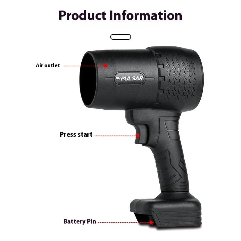 Turbojet Blower 160000 RPM Handheld Wind Speed 140m/s Electric Spin Scrubber with Function Nozzle for Hard Water Stain Removal RV Radiator Gutter Cleaning Hand Vacuum Tool