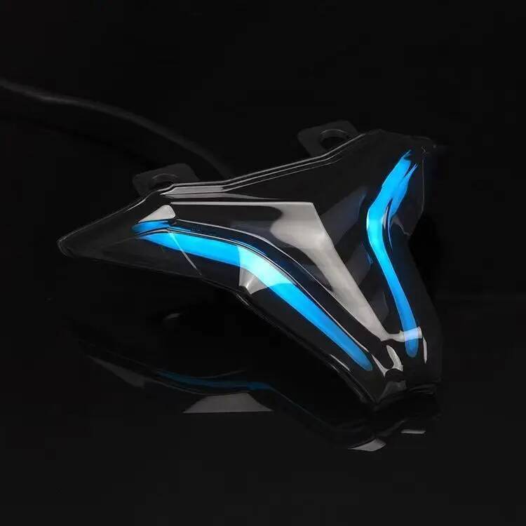 For Kawasaki ninja400 ZX4R/4RR ZX6R new improved short-tail Bluetooth LEDtaillight flow turn signal seven-color adjustable light