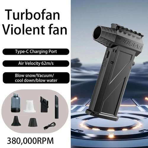 Powerful Air Blower 480000 RPM 62m/s Brushless Motor Turbo Fan 10000mAh Handheld Paint Sprayer Drill Brush Hyper Foaming Car Wash Soap