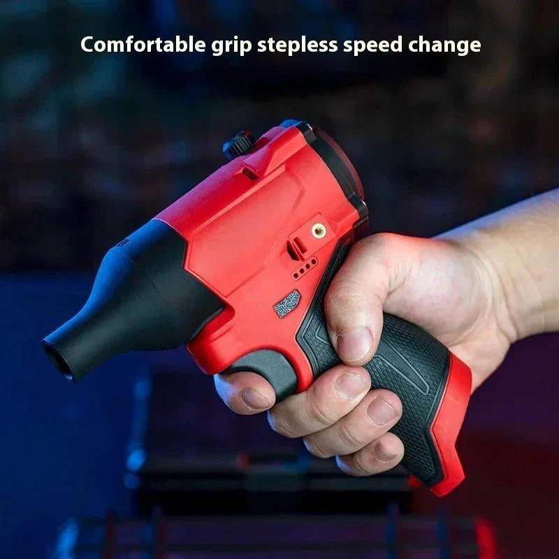 Brushless Jet Blower 160000 RPM 12V Battery Operated Electric Air Duster with Hard Water Stain Remover Function Nozzle for Car Wash Gutter Cleaning Interior Refresh