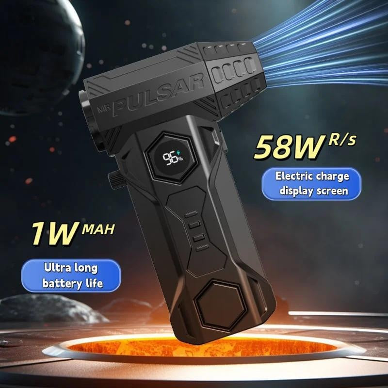 Cordless Air Blower 580000 10000mAh Brushless Motor Turbo Fan 70m/s Wind Speed Pressure Washer Gun Drill Brush Car Wash Soap Hyper Foaming