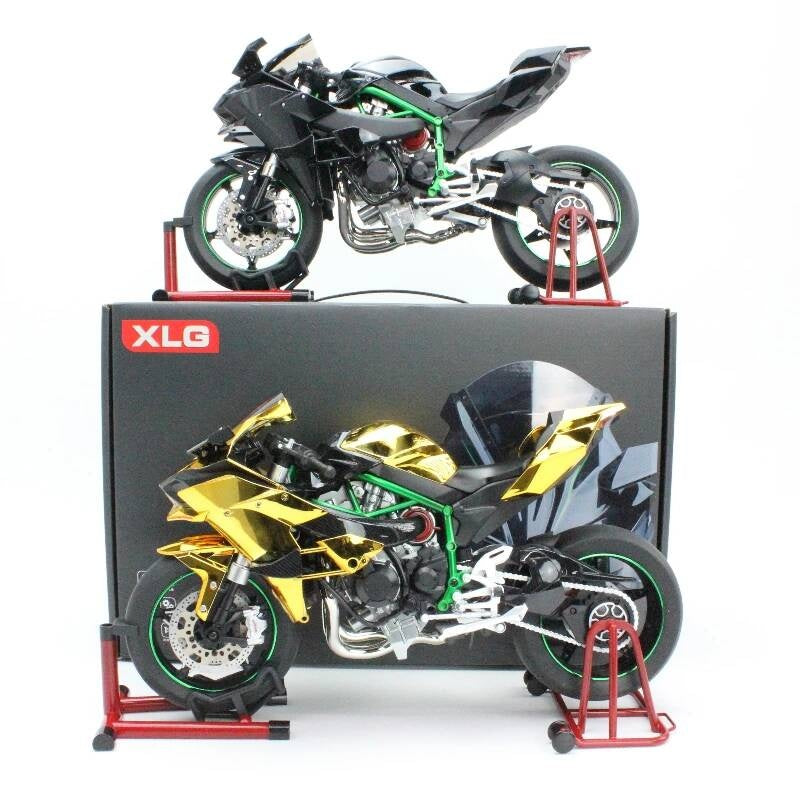 Ignition Start SuPer-Large high-End Spray Dynamic1:6 Kawasaki h2r Simulation Locomotive Motorcycle Alloy Car Model Oversized Toy